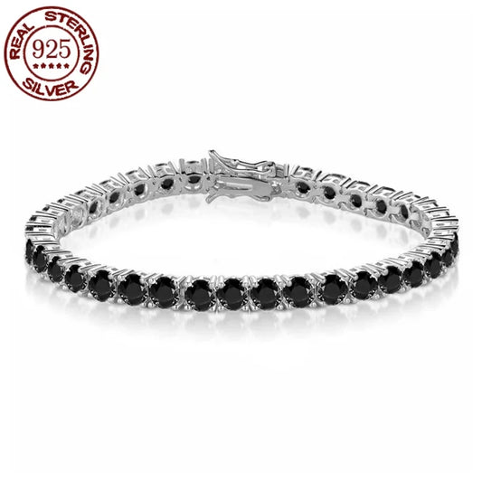 Black Cubic Zircon Tennis Bracelet