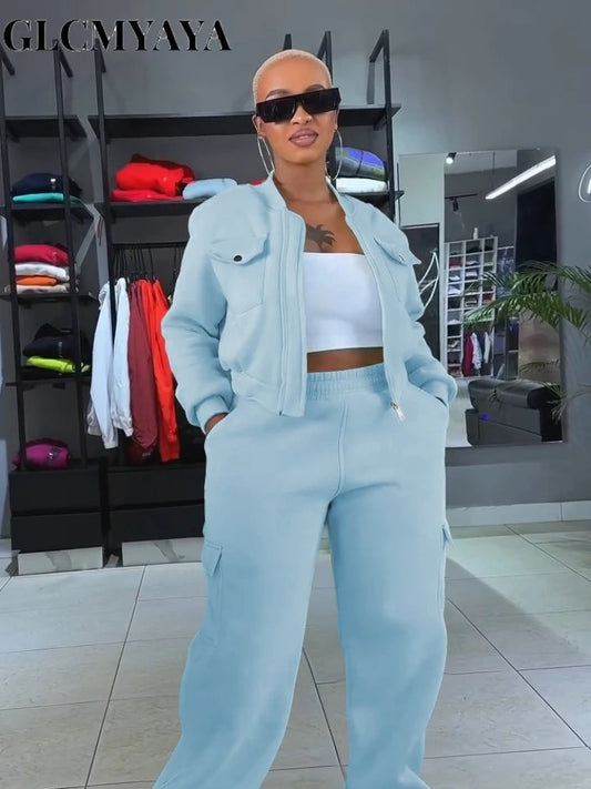 Fall Warm Two Piece Activewear Set