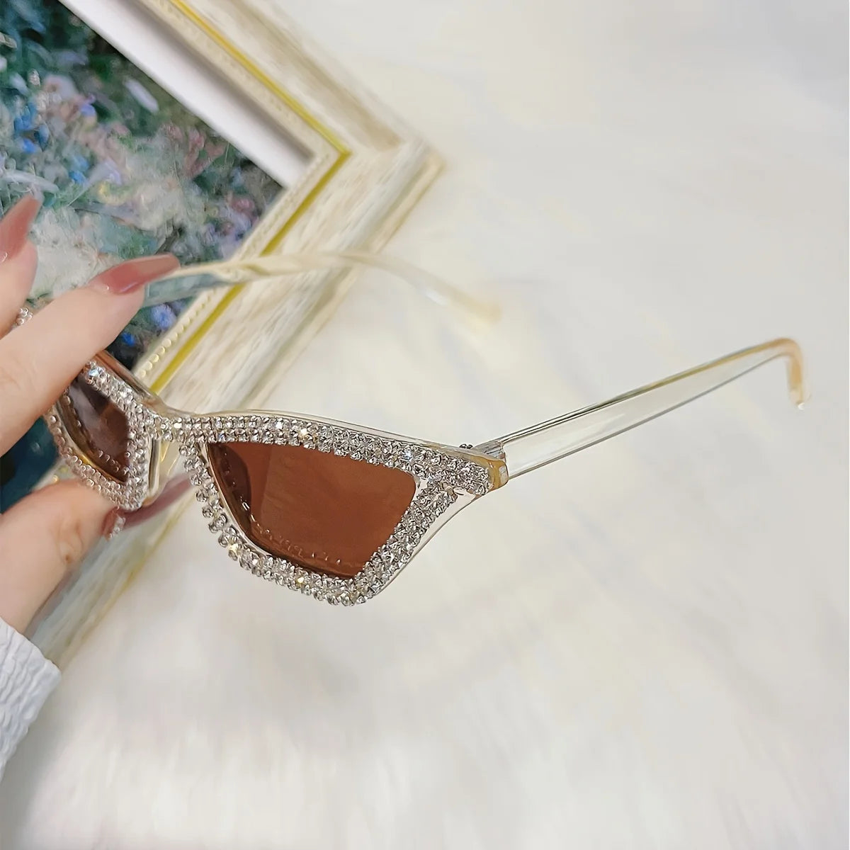 Rhinestone Cat Eye Sunglasses
