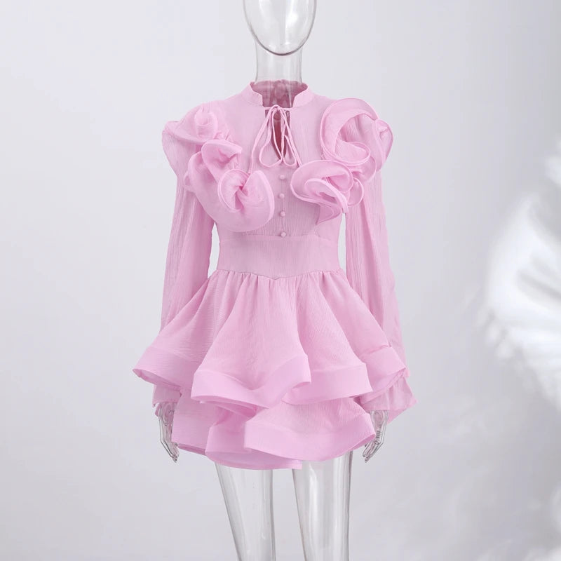 Floral Print Chiffon Tiered Ruffle Maxi Dress for Women
