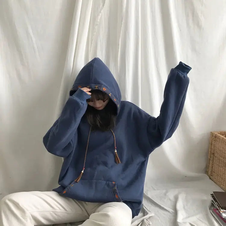 Hooded Tops Spring Hoodies for Women Autumn Clothes Loose Female Streetwear Casual Sweatshirt Hoodie Aesthetic Korean Fashion