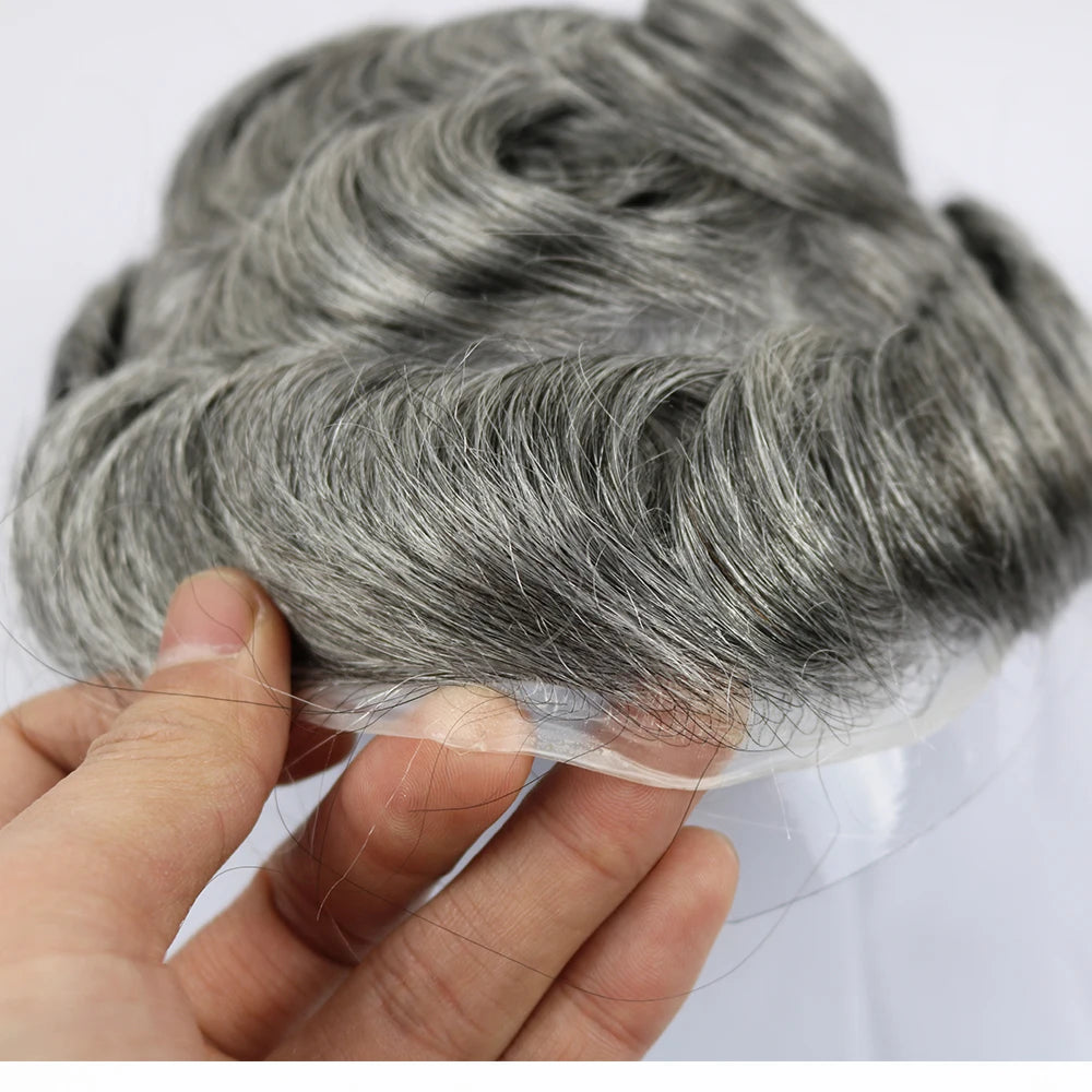 Natural Thin Skin Base Human Hair Toupee for Women