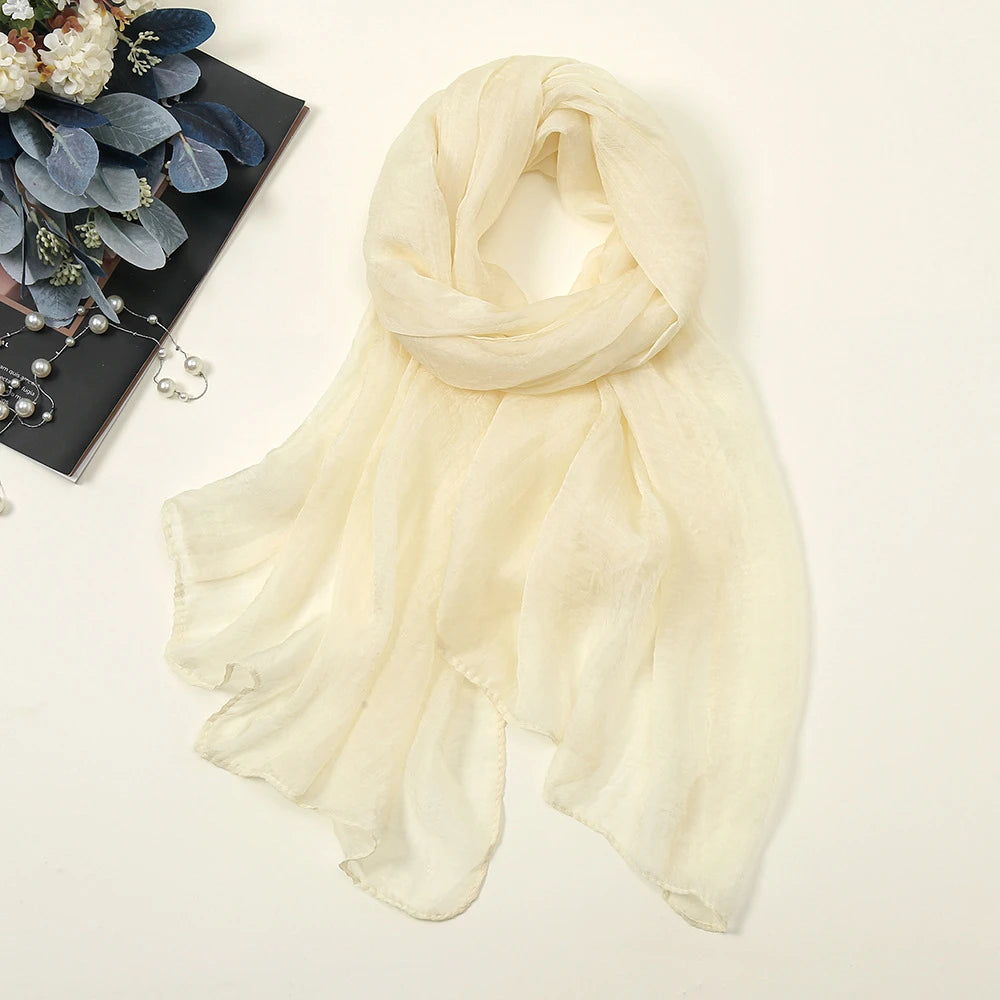Oversized Chiffon Sun Protection Beach Wrap Scarf for Women