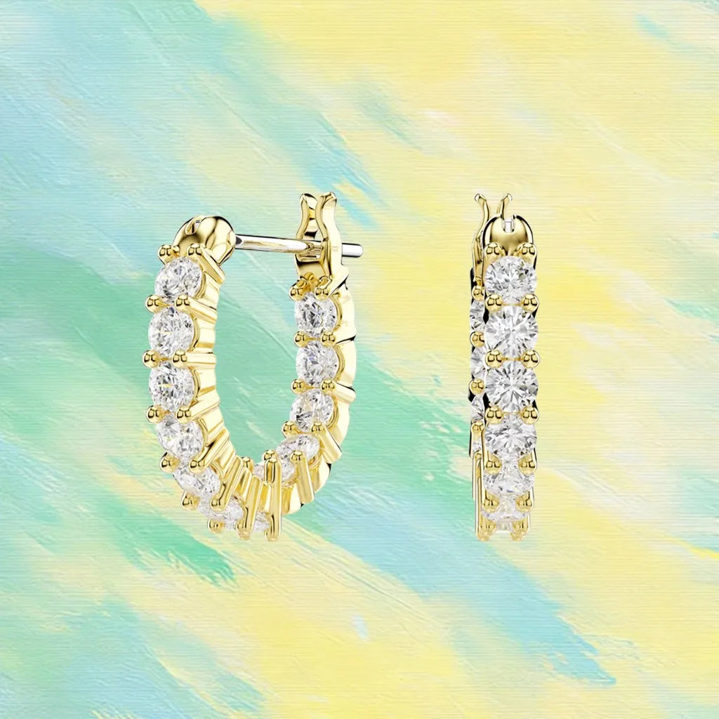 Gold Plated Sparkling Zirconia Jewelry Set for Women
