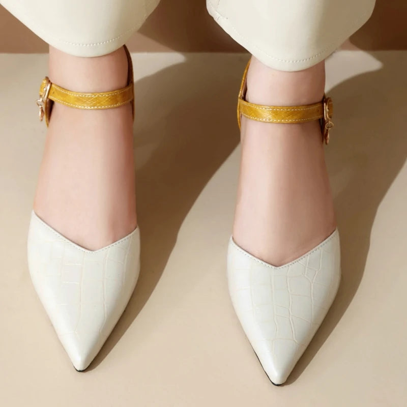 Stylish Buckle Strap High Heel Sandals