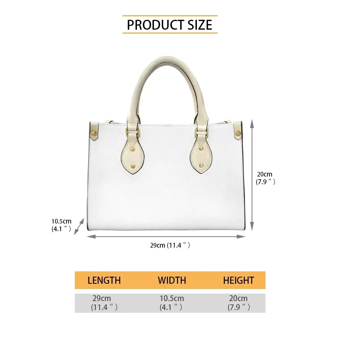 Structured PU Leather Tote Bag