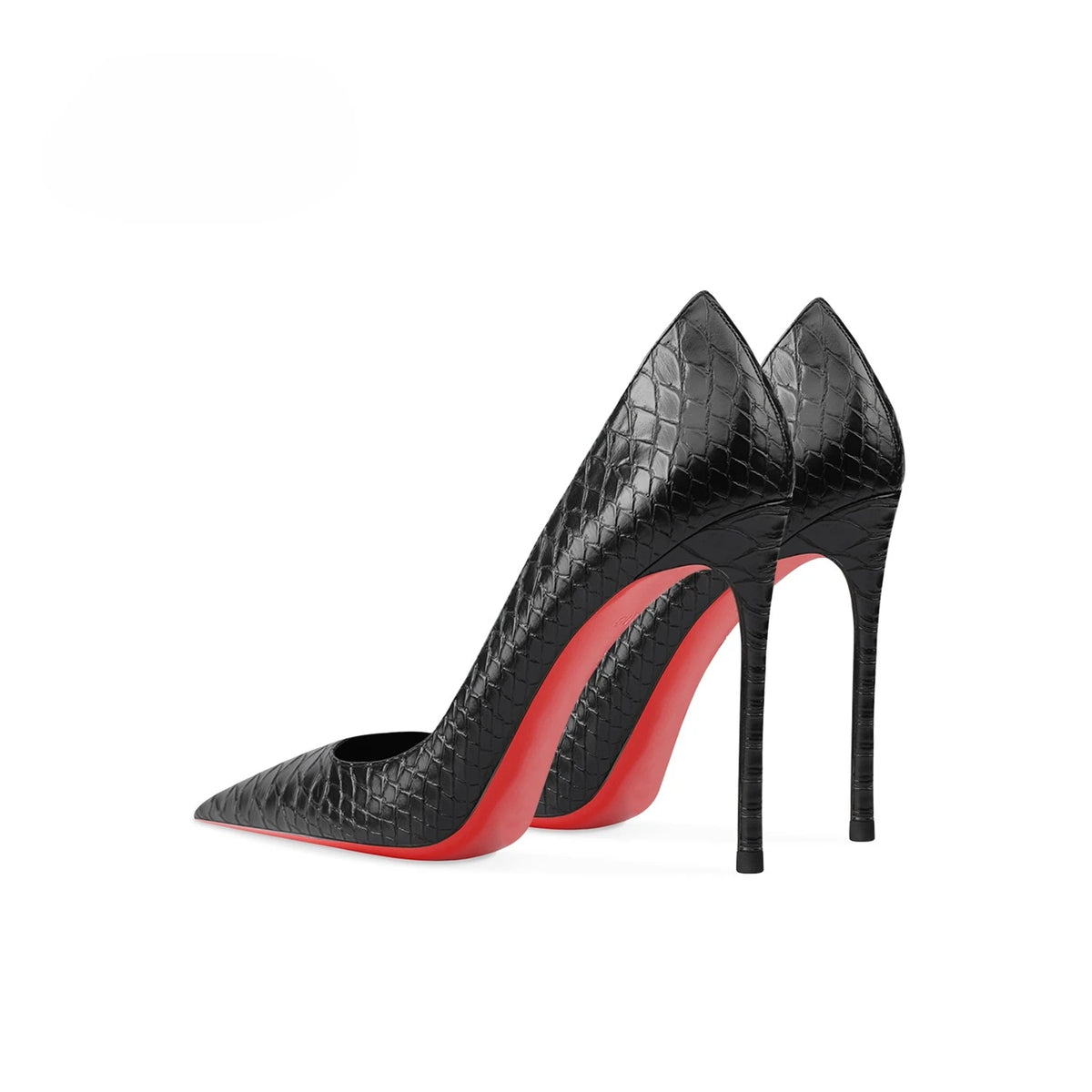 Snake Embossed Pointed Toe Stiletto Pumps for Women