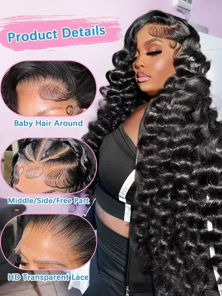 Premium Extra Long Deep Wave Lace Front Wig for Women