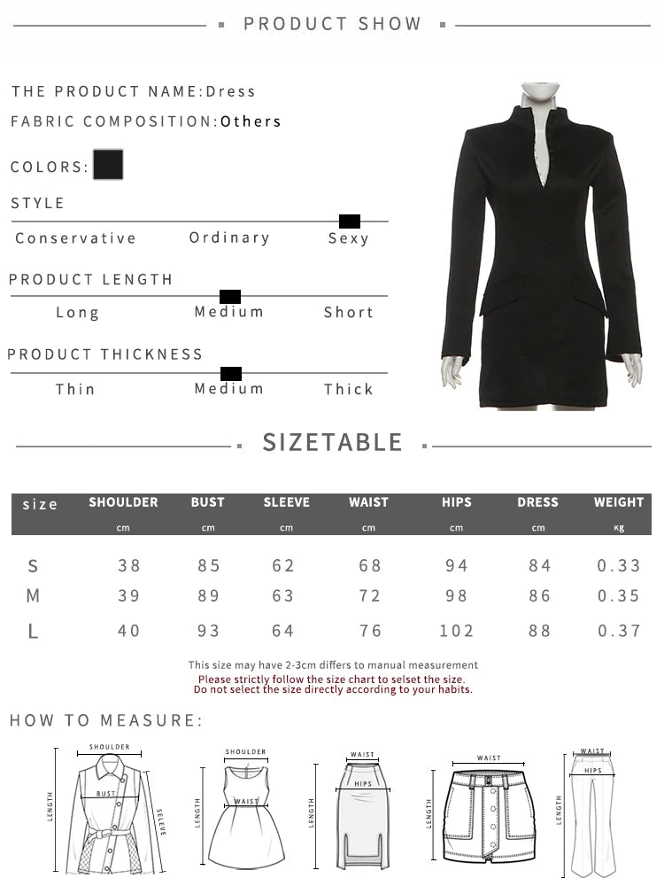 Stand Collar Mini Dress