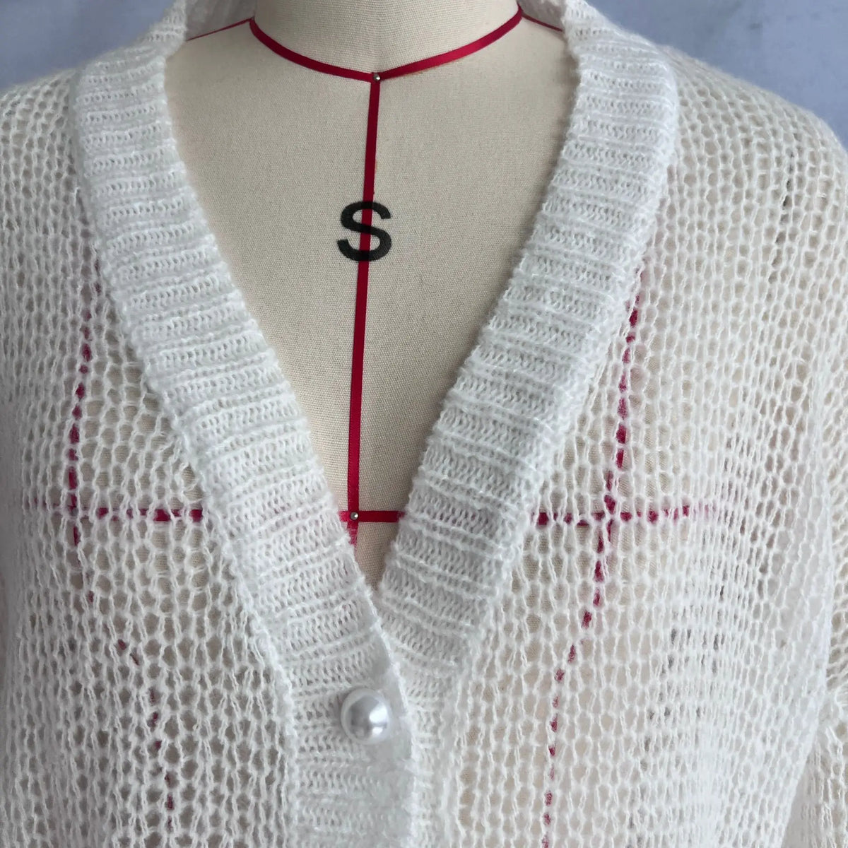 Loose Fit Open Knit V Neck Cardigan Sweater for Women