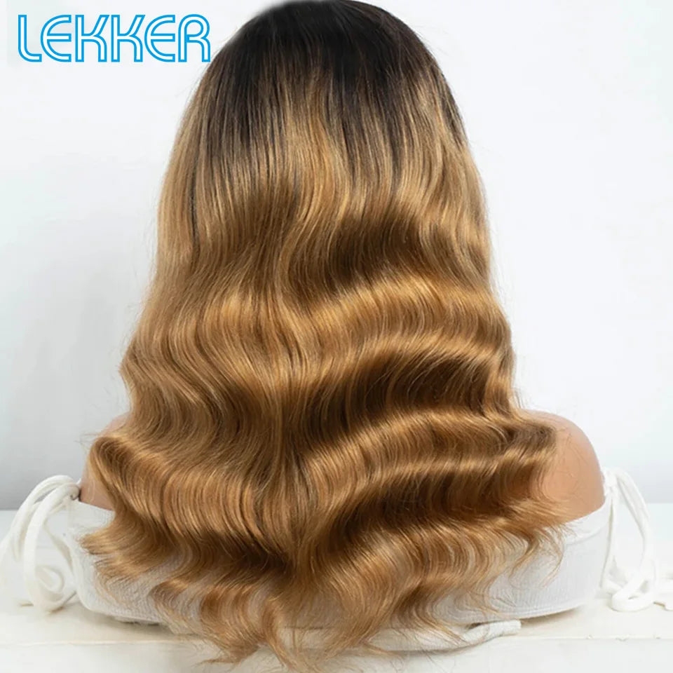 Long Body Wave Human Hair Wig With Bangs for Women