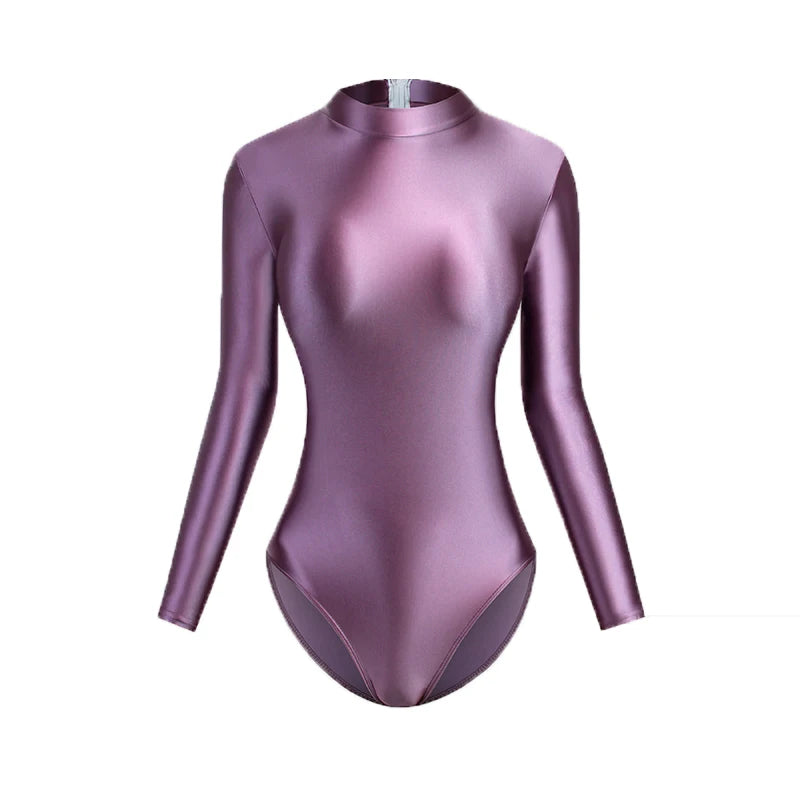 Silky Glossy One Piece Swimsuit