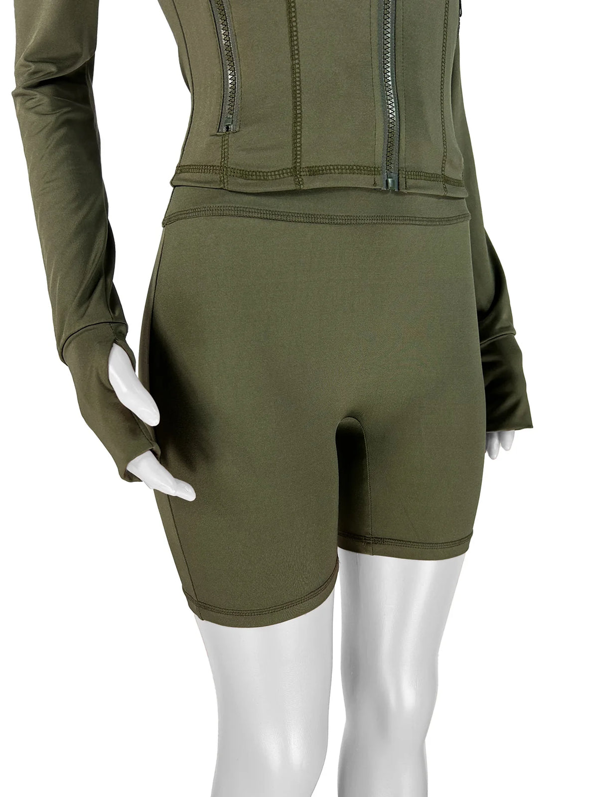 Slim Fit Sporty Two Piece Shorts Matching Set for Women
