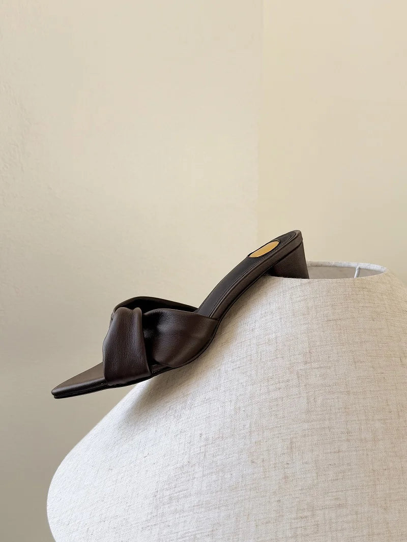 Genuine Leather Back Strap Summer Sandals for Women