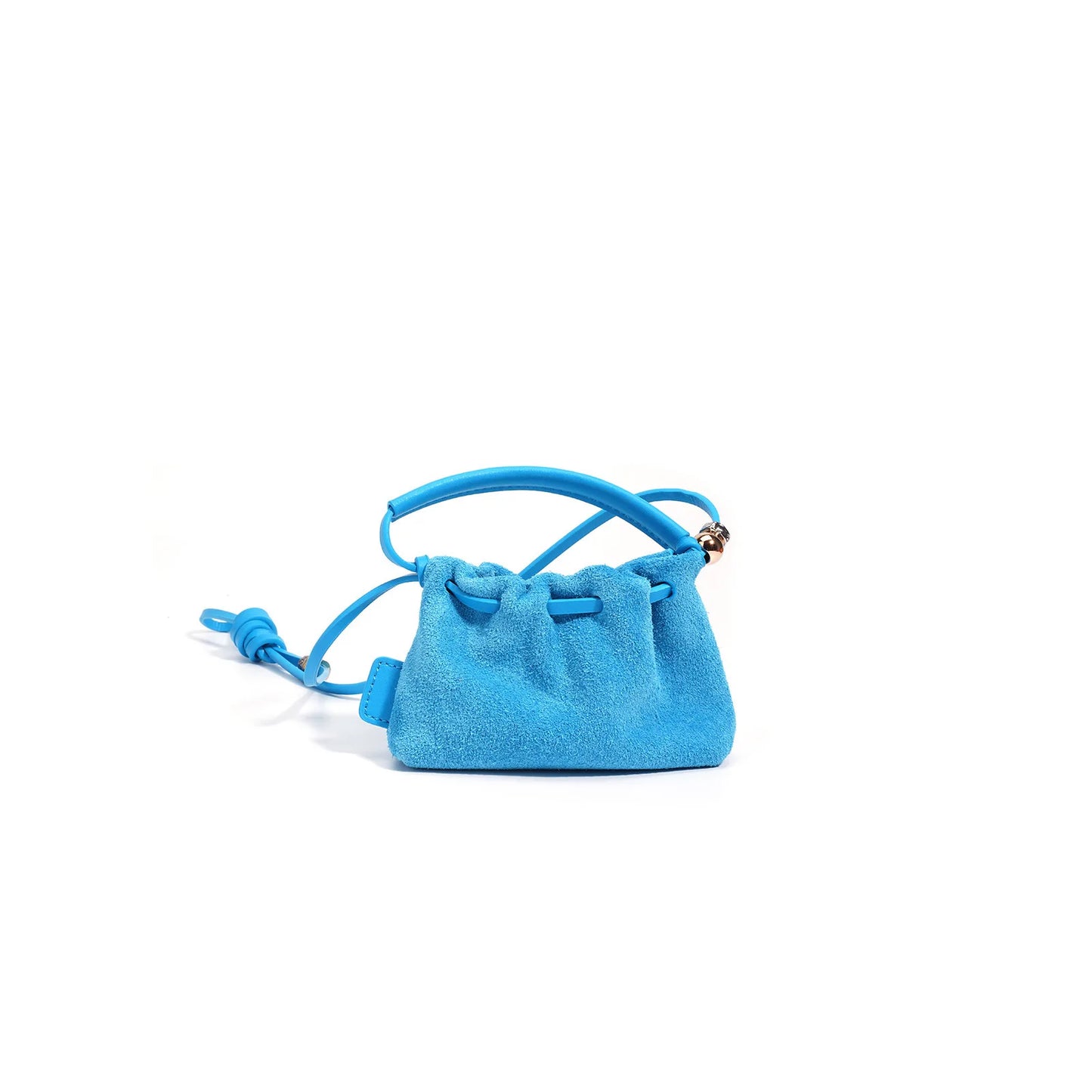 Cloud Pleated Mini Drawstring Bag