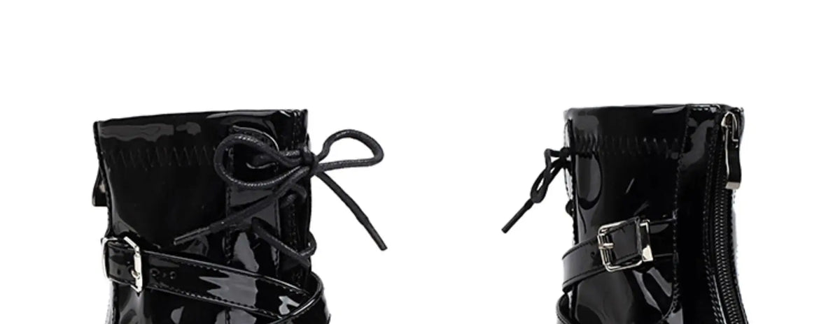 Lace Up High Heel Jazz Dance Ankle Boots for Women