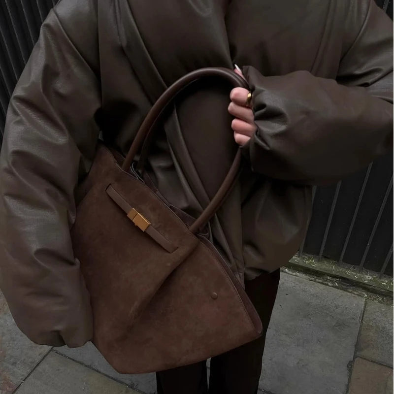 PU Leather Women's Cotton Coat Vintage Laple Full Sleeve Thicken Pockets Female Parka Jackets 2025 Autumn Winter Lady Streetwear
