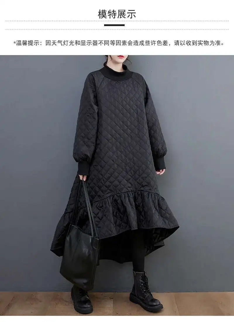Loose Fishtail Mid-Calf Dress