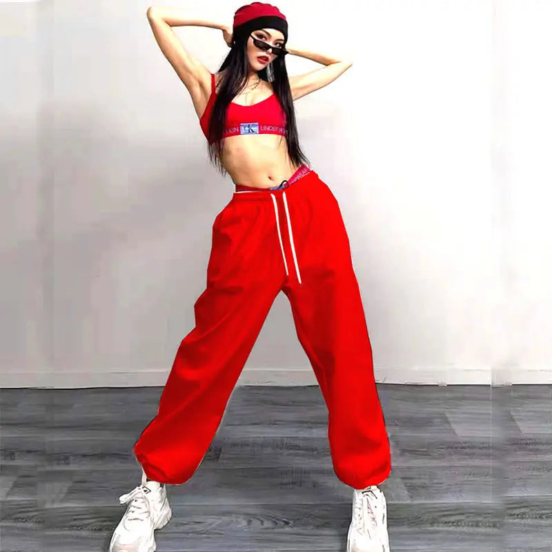 Green Straight Womens Sweat Sports Hippie Pants Sweatpants Joggers Jogging Fashion Baggy Trendeez Loose Trousers Woman Casual