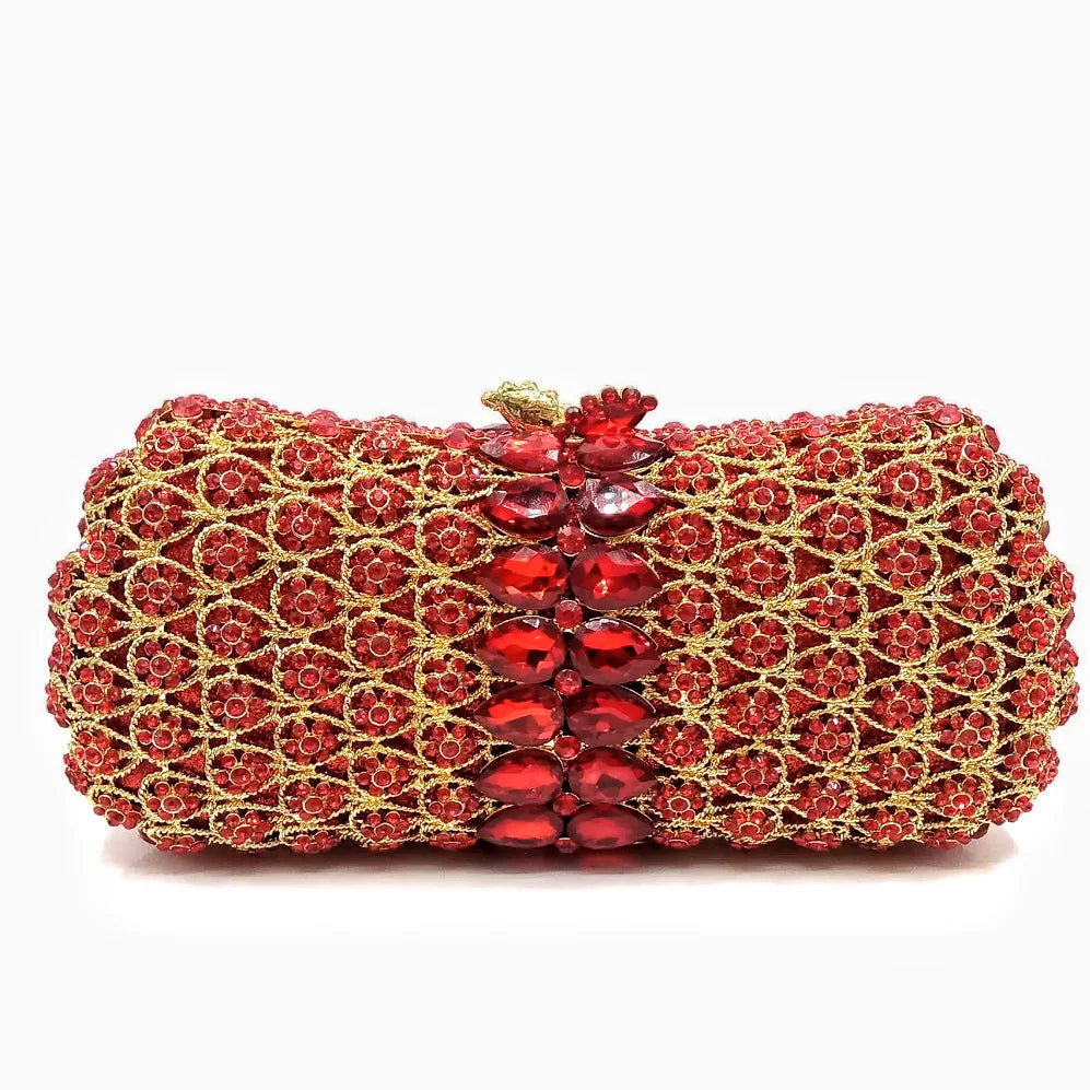 Hollow Rhinestone Evening Clutch Handbag for Women