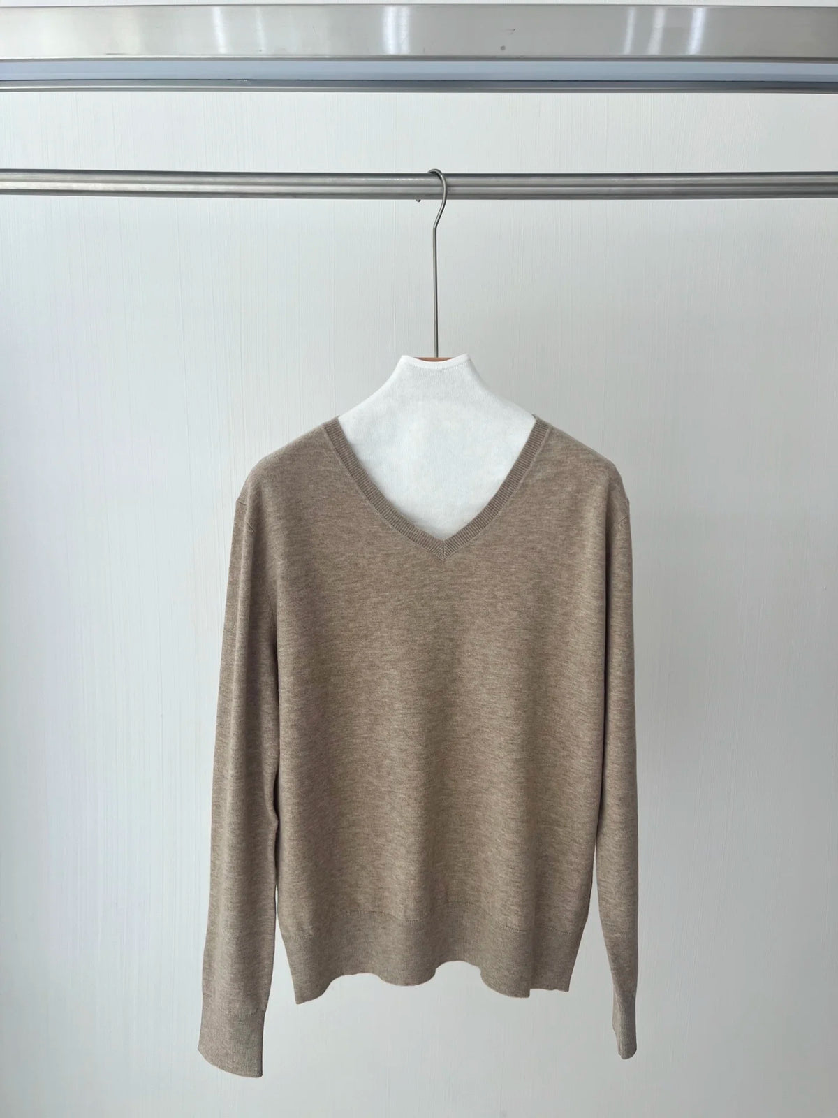 Cozy Soft V Neck Casual Loose Fit Knit Pullover Sweater For Women