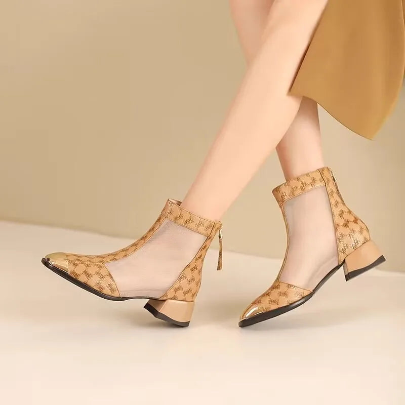 Breathable Mesh Ankle Boots
