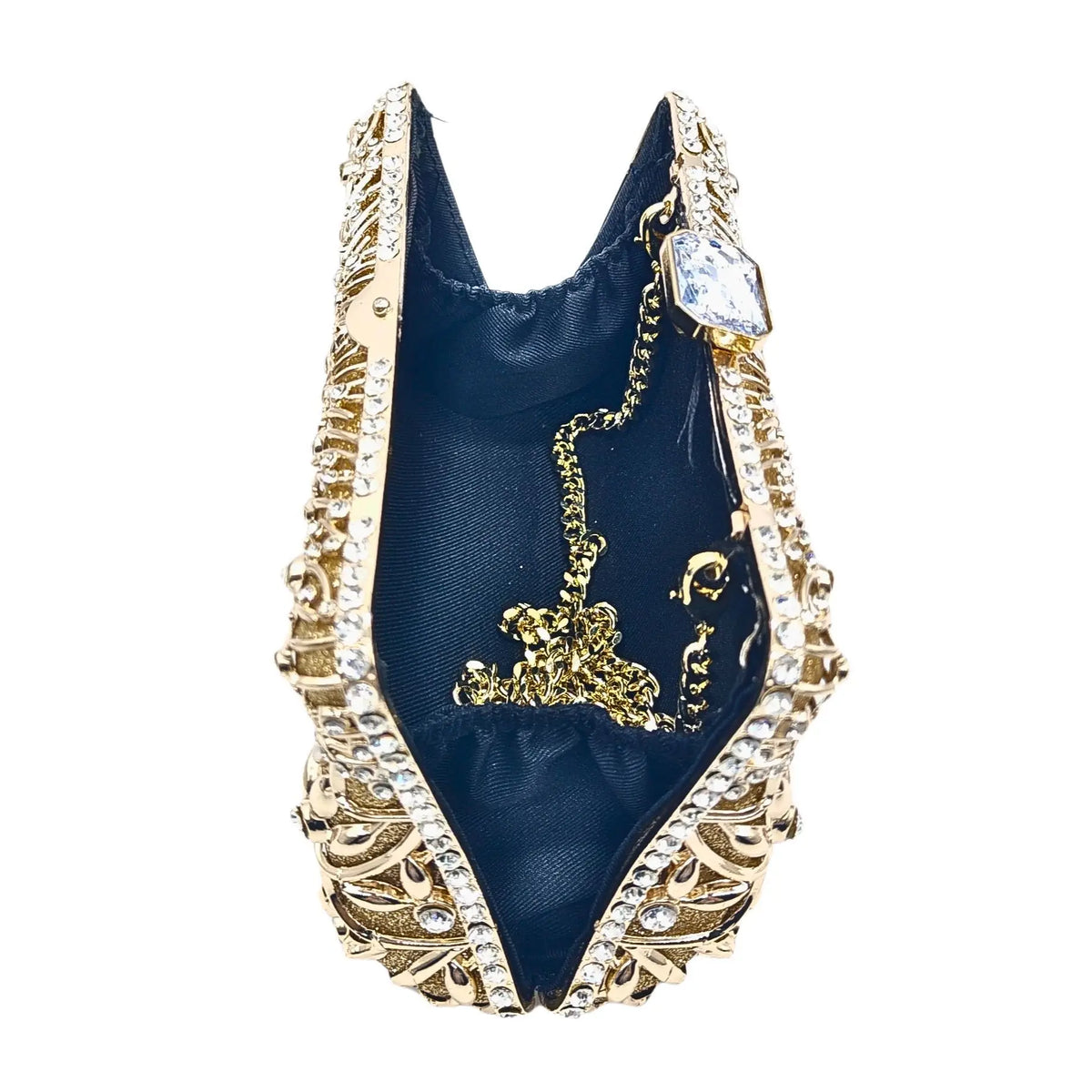 Luxury Rhinestone Metal Evening Clutch Bag for Women