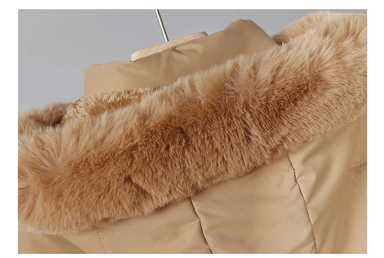 Solid Color Padded Winter Hooded Jacket