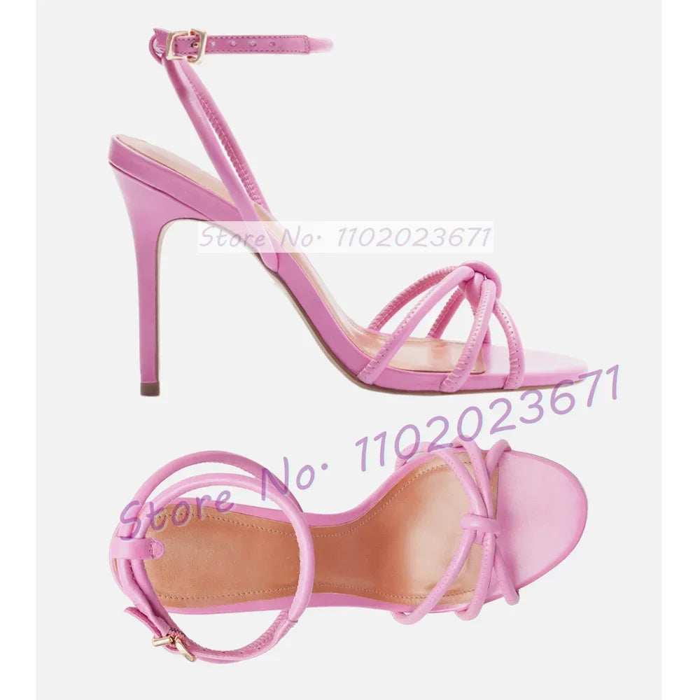 Elegant Open Toe Ankle Strap High Heel Sandals for Women
