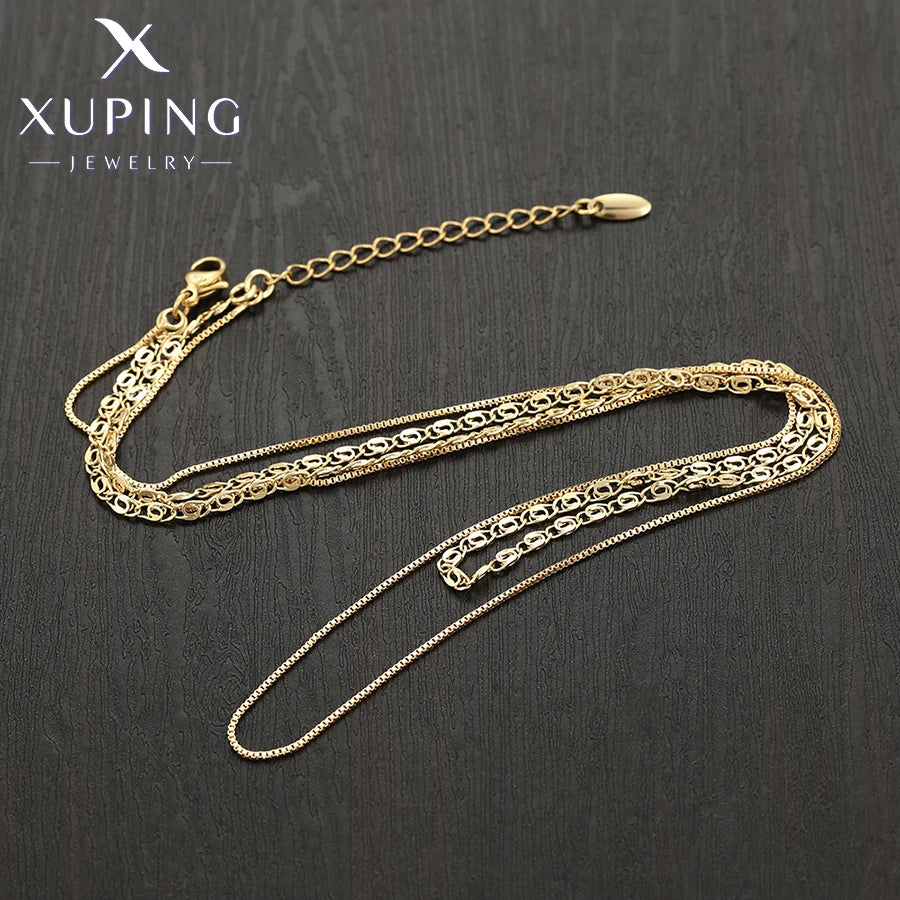 Two Layer Light Gold Chain Necklace