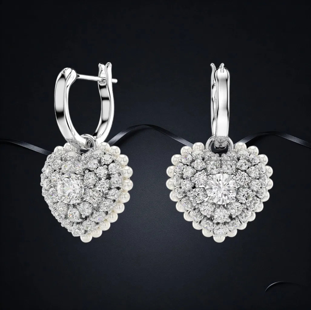 Faceted Crystal Necklace And Earrings