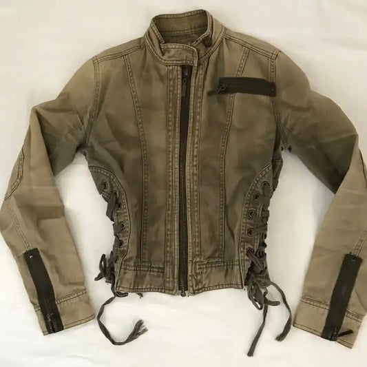 Harajuku Goth Zippered Denim Jacket