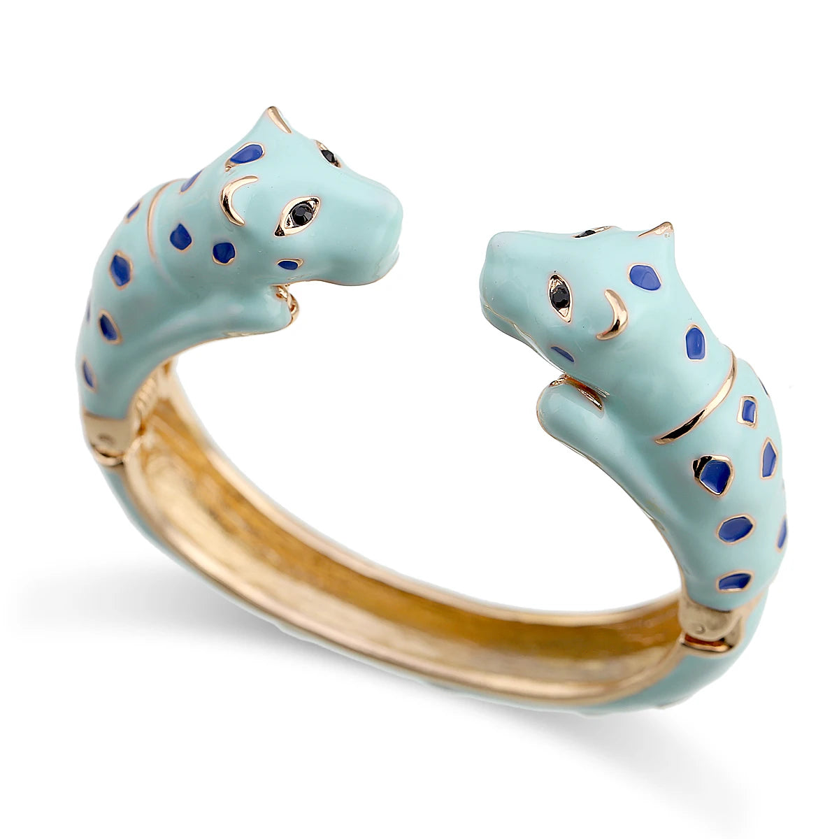 Fashion Colorful Double Leopard Cuff Bracelet for Women