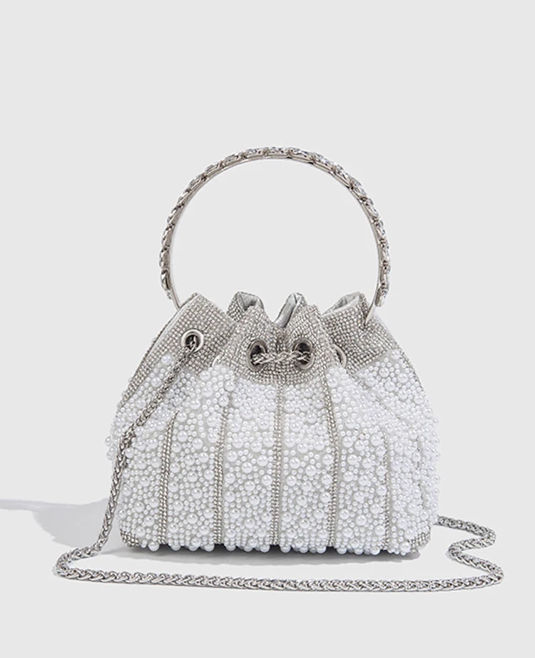 Pearl And Rhinestone Evening Clutch