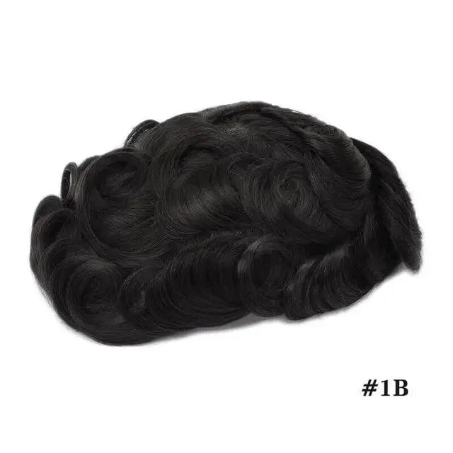 Natural Hairline Human Hair Toupee Hair System for Men