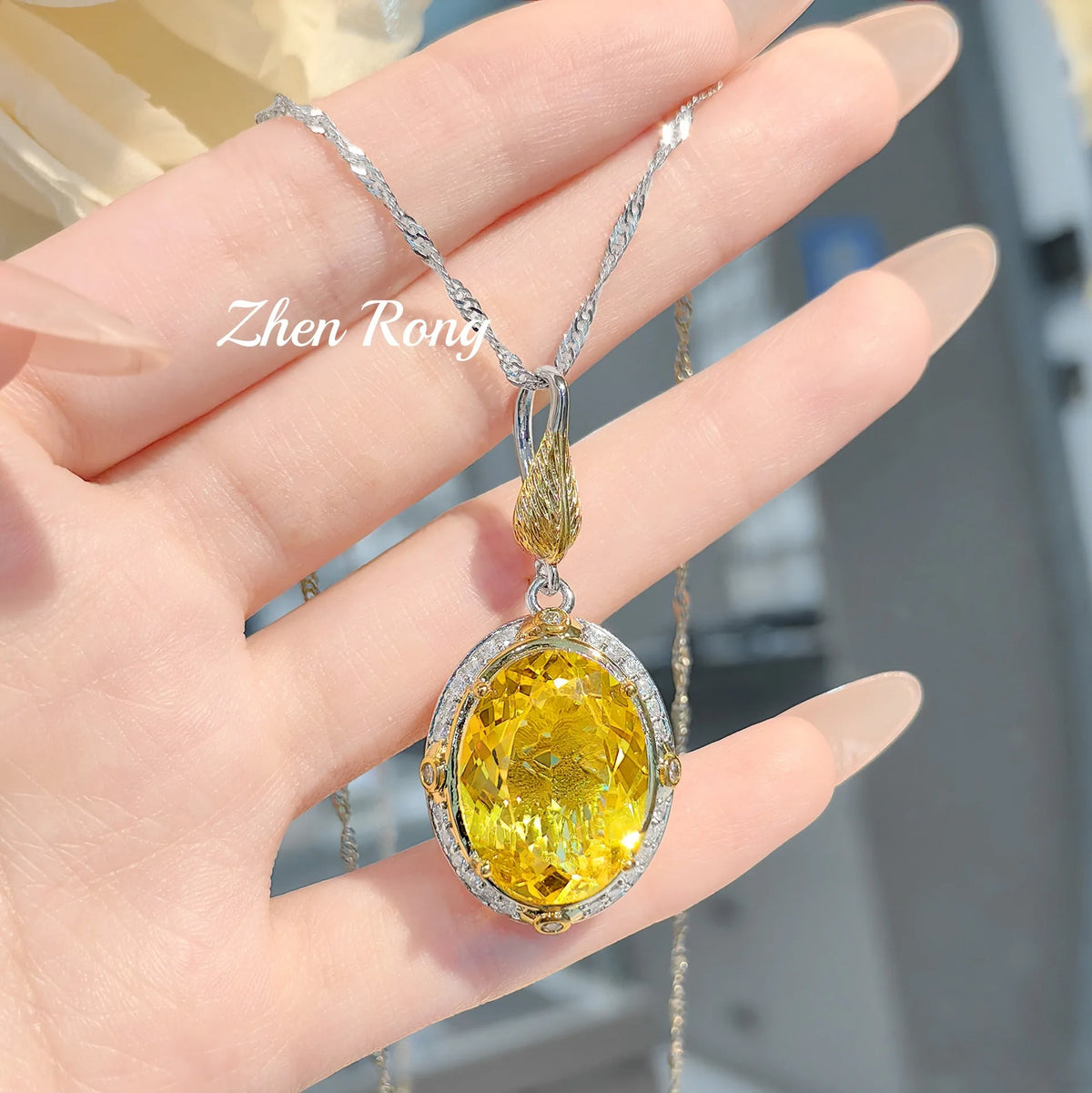 Sparkling Cubic Zirconia Necklace Earrings And Ring Set for Women