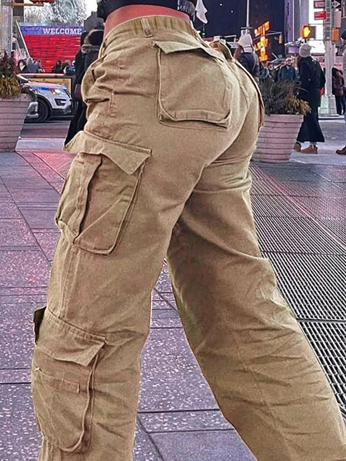 High Stretch Multi Pocket Workwear Trousers for Women