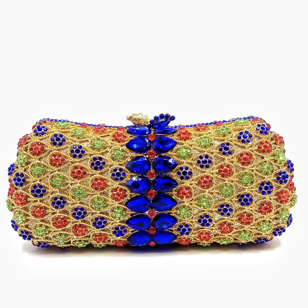 Hollow Rhinestone Evening Clutch Handbag for Women