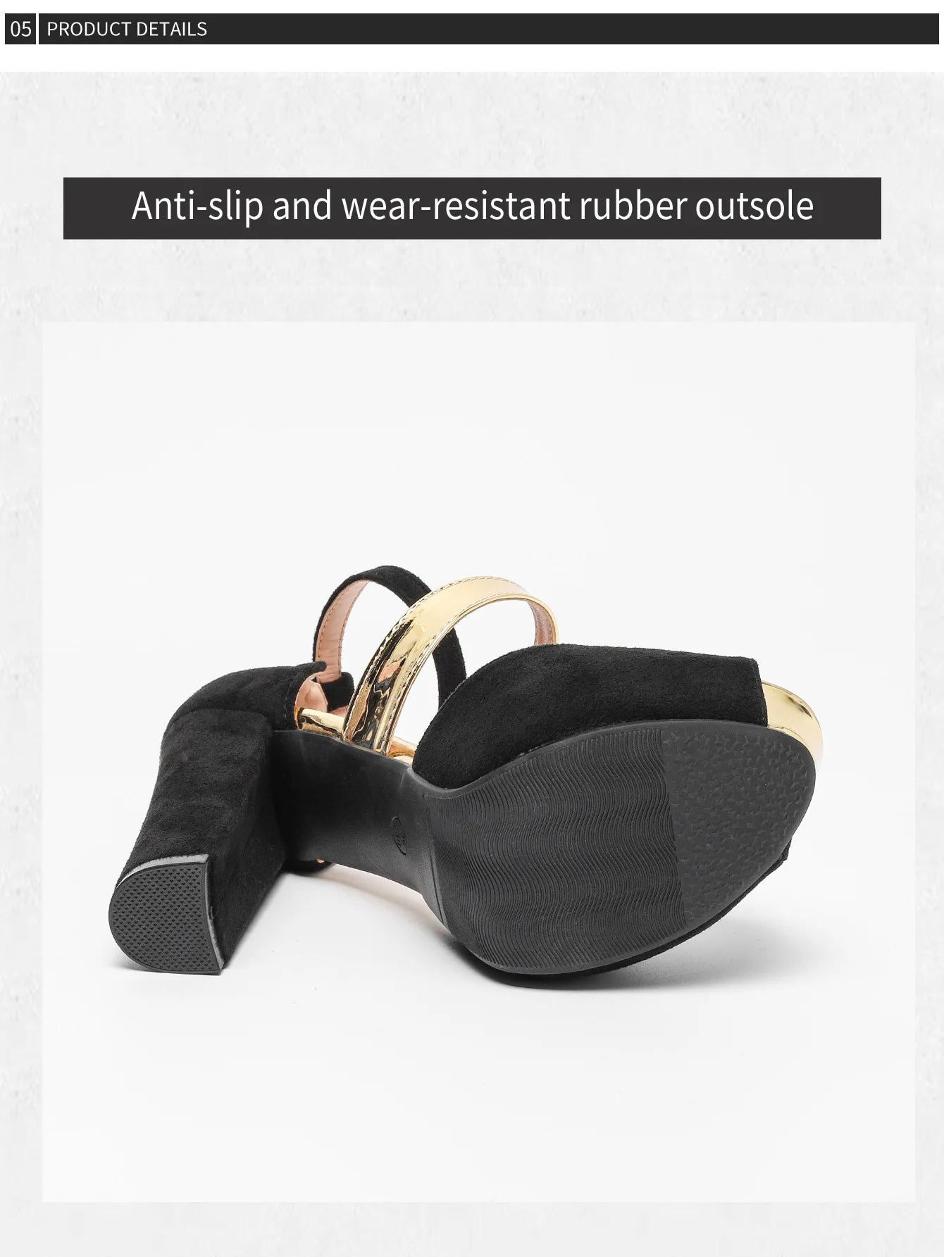 Peep Toe Square Heel Platform Sandals