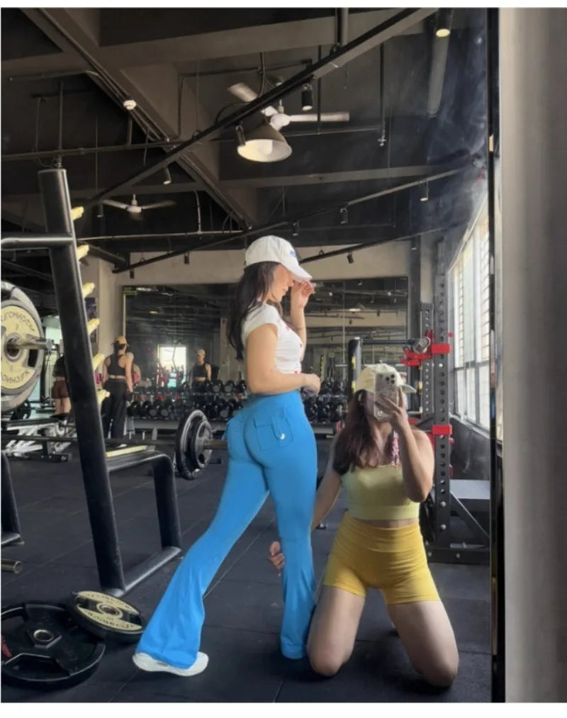 High Waist Push Up Workout Leggings With Pocket for Women