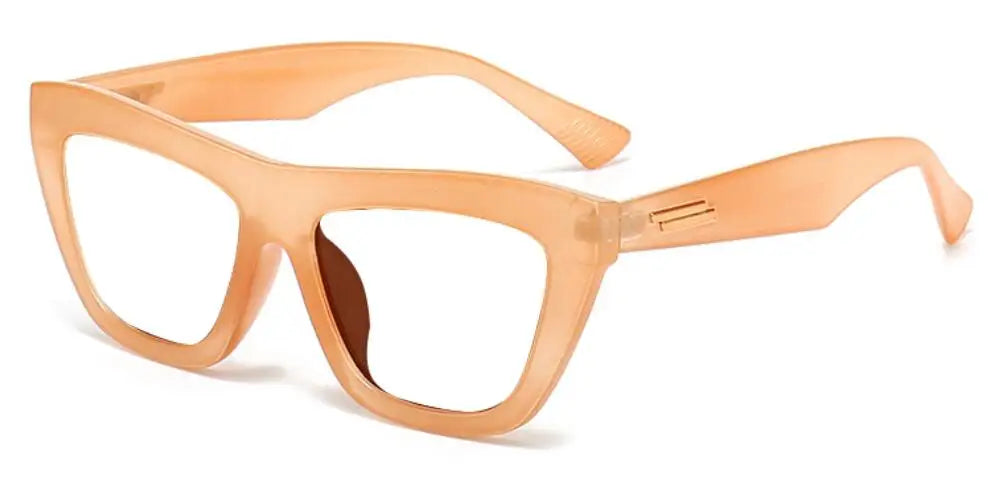 Clear Green Reading Glasses With Gold Stripe Frame for Women