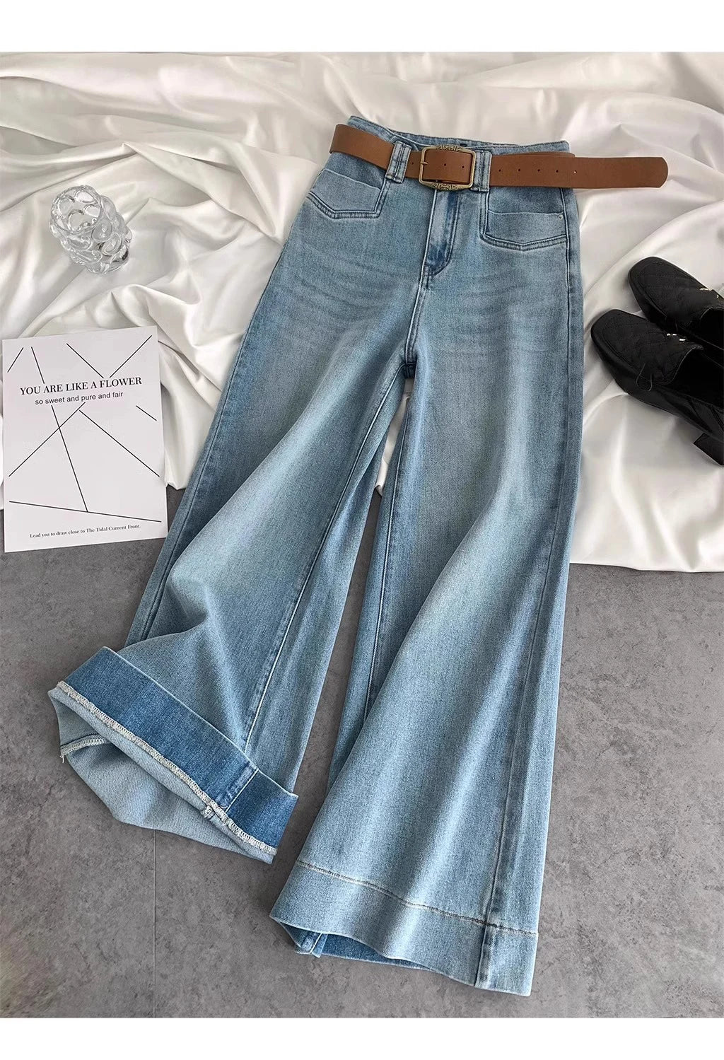 Korean Retro Micro Flare Jeans