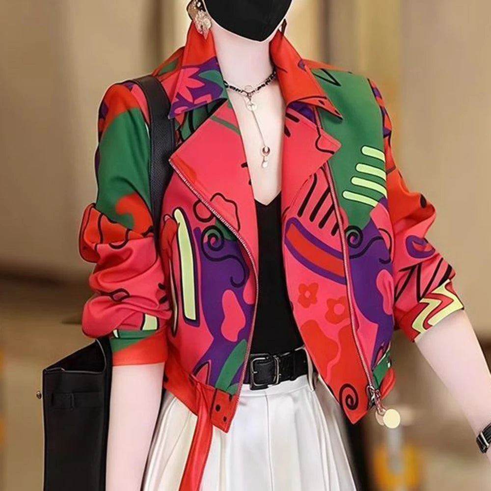 Casual Lightweight Zip Up Short Jacket With Pockets for Women