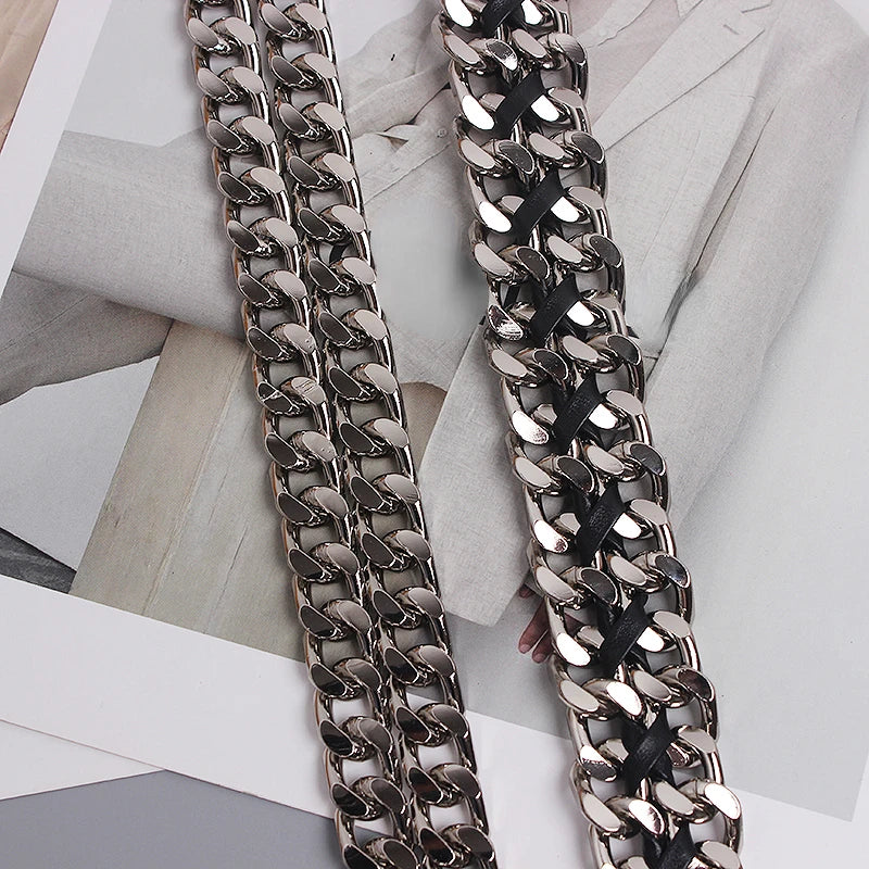 Trendy Gold Metal Decorative Waist Chain Belt for Women