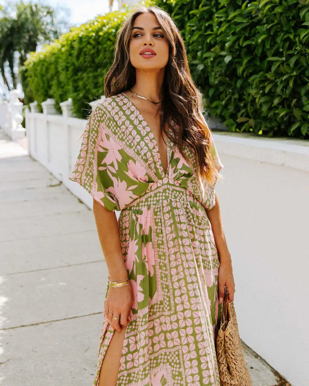 Casual Printed Vacation Style Maxi Dress for Women