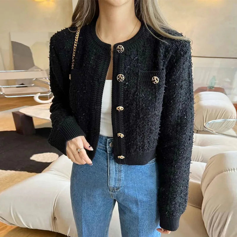 Cozy O Neck Cardigan With Pockets