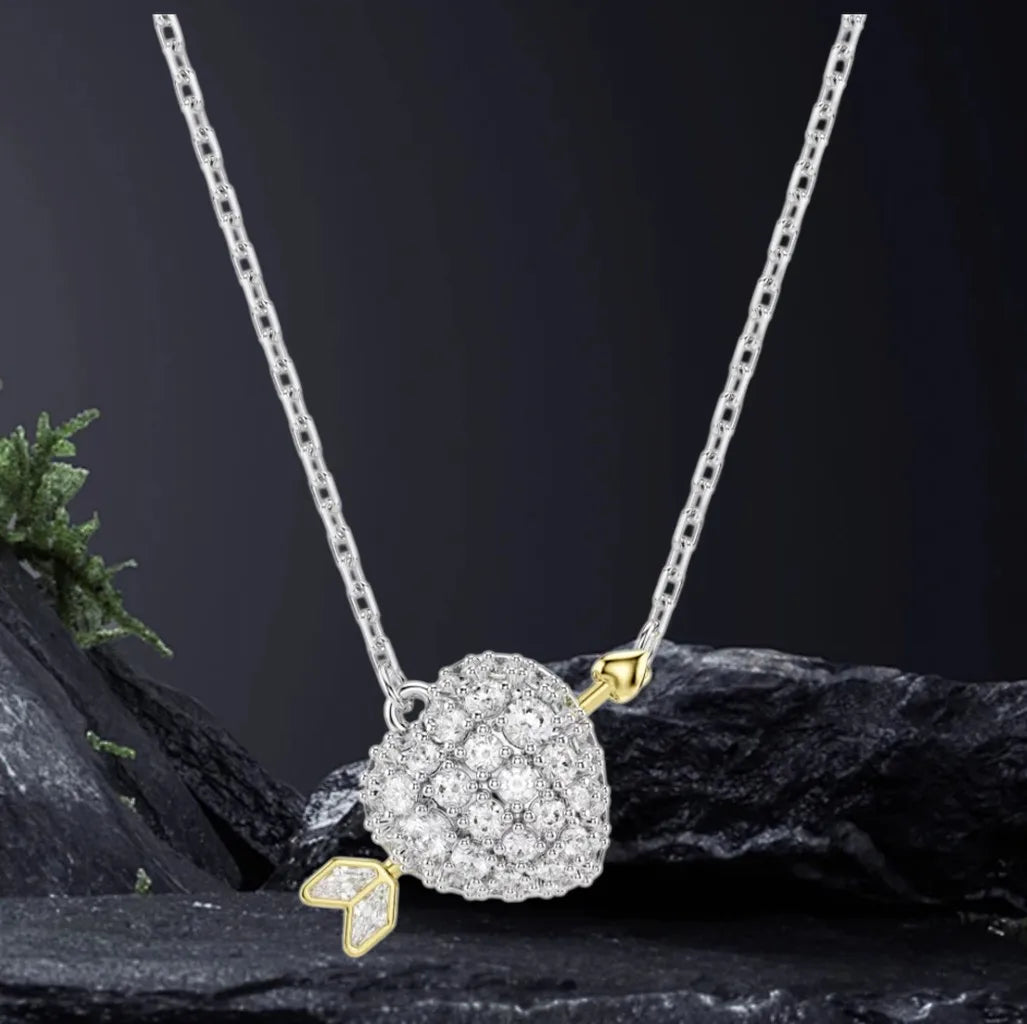 Elegant Silver Crystal Necklace and Earring Set for Women