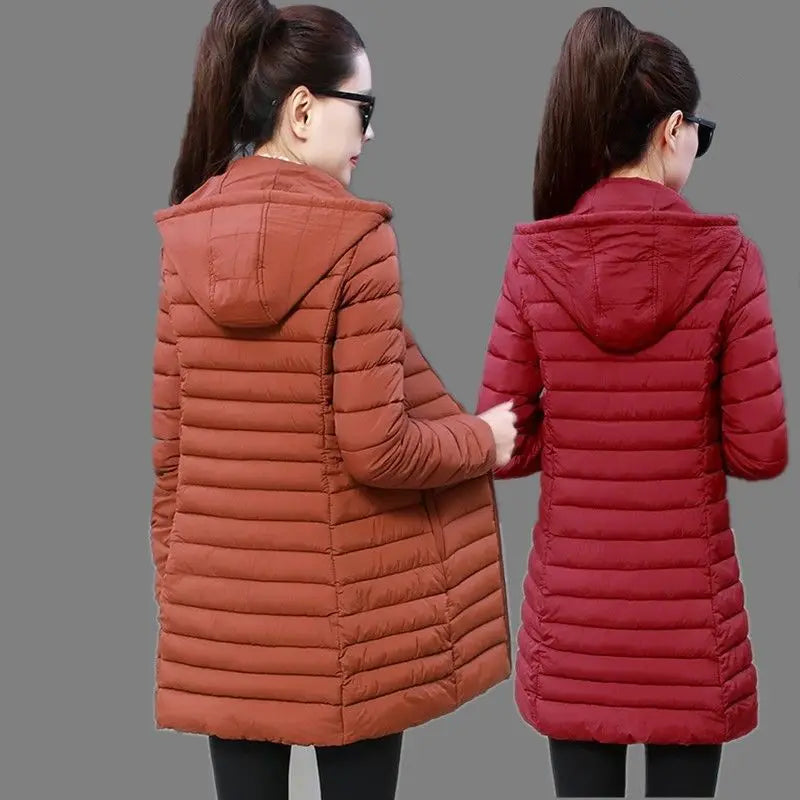 Slim Fit Insulated Hooded Quilted Parka Coat