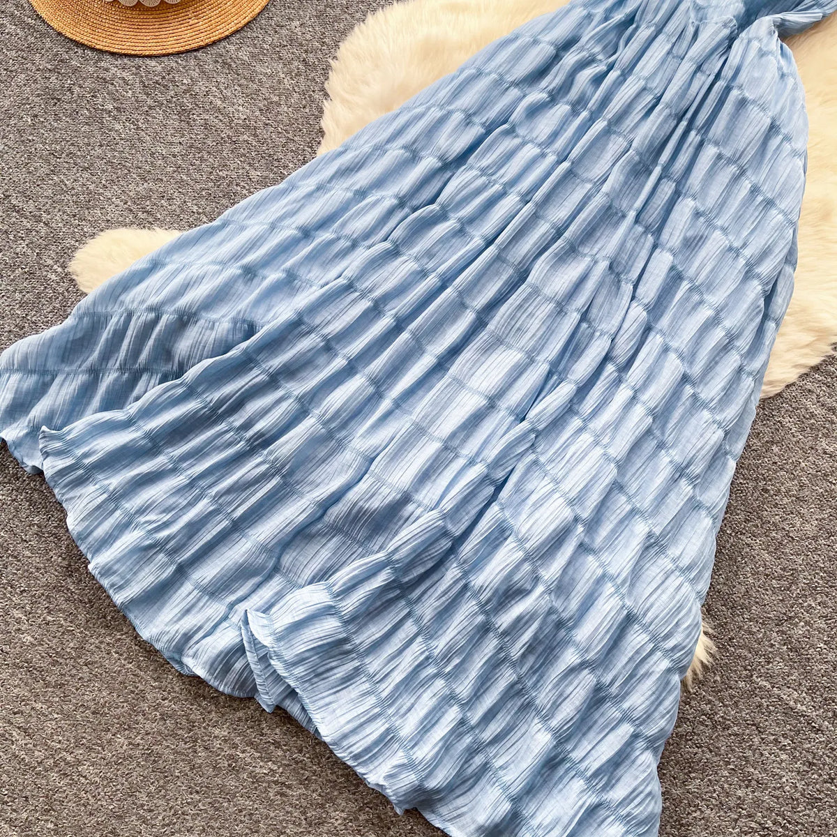 Backless Lace Up Summer A-Line Maxi Sundress for Women