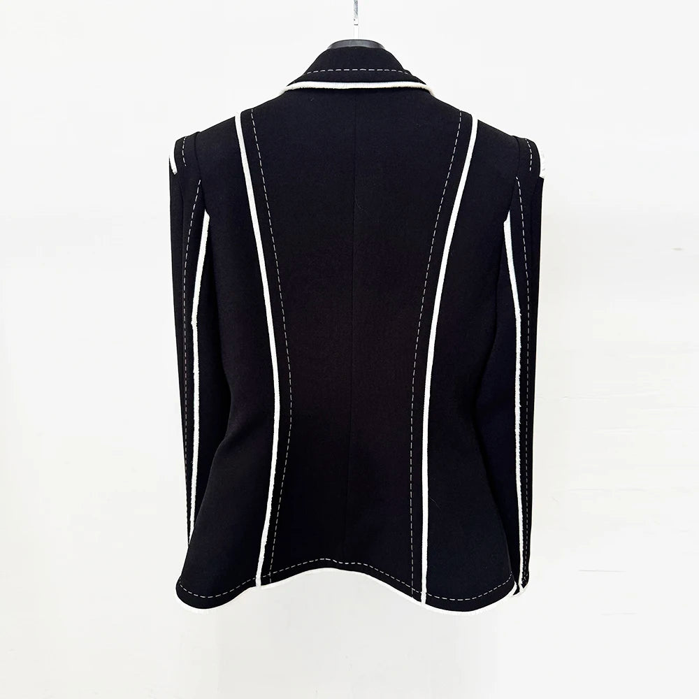 HIGH STREET Newest Fashion 2026 Designer Jacket Women's Fringed Tassel Slim Fitting Blazer